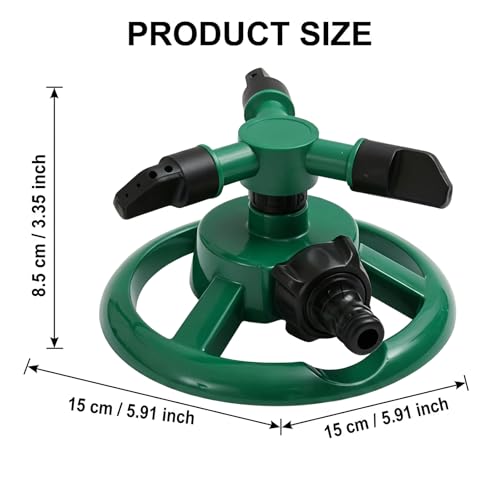 Yard Sprinkler, 360° Rotating Water Sprinkler for Lawn and Garden Large Area Coverage