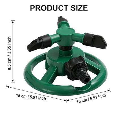 Yard Sprinkler, 360° Rotating Water Sprinkler for Lawn and Garden Large Area Coverage