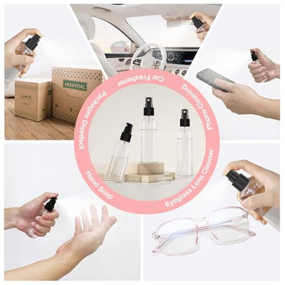 100Pack 2oz Spray Bottles 60ml Small Spray Bottle Bulk Fine Mist Sprayer - color: Clear, size: 2oz-100PCS