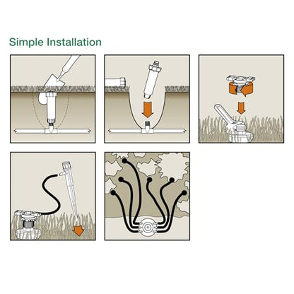 Rain Bird CNV182MBS Drip Irrigation Kit, 1/4" - size: Pack of 1, style: Convert 1800 Sprinkler to 6 Drip Bubblers
