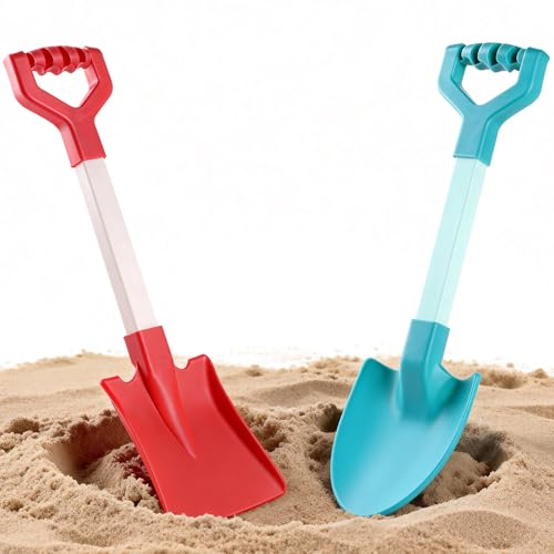 20 Inch Beach Sand Shovels for Kids (Red) - color: Red
