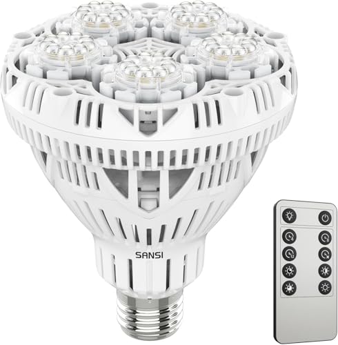 SANSI Dimmable Grow Light Bulb Full Spectrum, High PPFD 30W Grow Bulb - size: PPFD 260