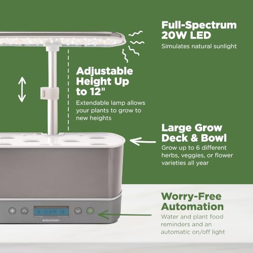 AeroGarden Harvest Elite, Stainless Steel - color: Stainless Steel, size: Harvest Elite