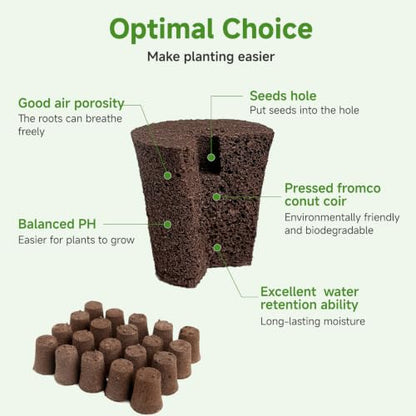 50 Pack Grow Sponges for Hydroponics - Replacement Pods