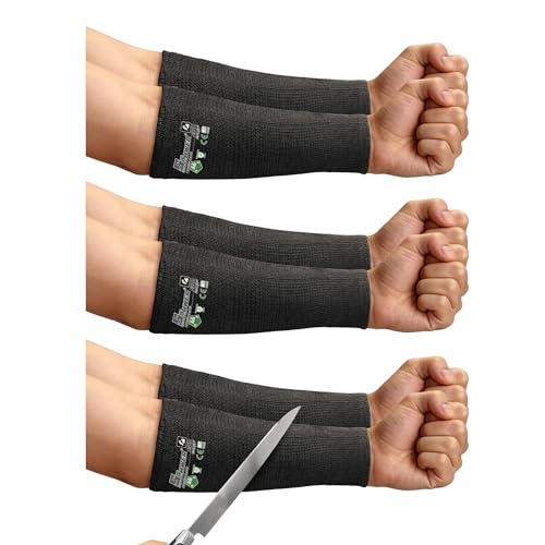 Schwer 3 Pairs AIR-SKIN ANSI A6 Cut Resistant Arm Sleeves, S910, 9in - size: 9 IN