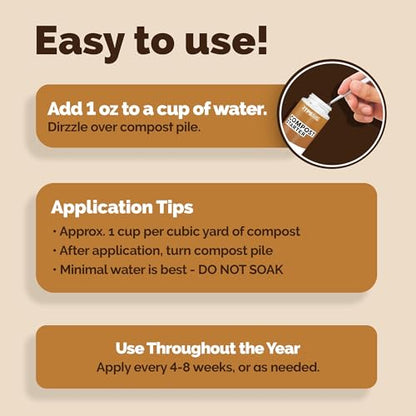 Compost Starter & Accelerator - Liquid Compost Booster, 1 Gallon - size: Gallon (128 oz)