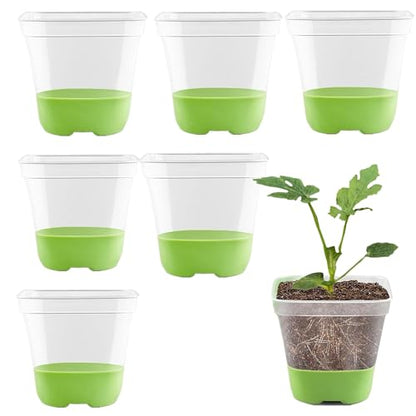 6pcs Seed Starter Tray, Silicone Seeding Starter with Pop-Out Cells - size: 6 PCS Green