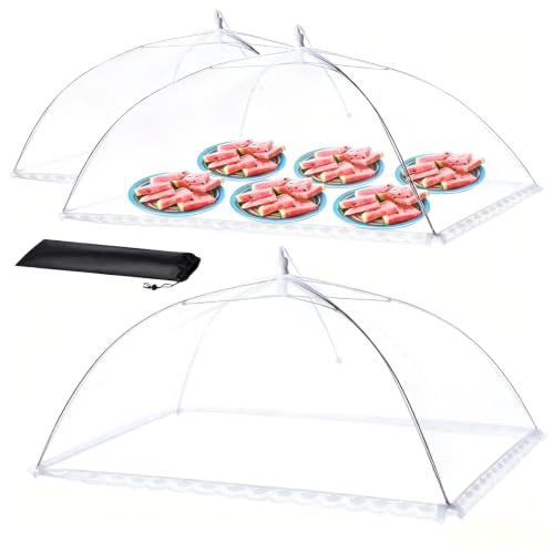 Food Covers for Outside Mesh, Food Nets for Outdoors, 3 Pack - size: 3 PACK (3*XXL)