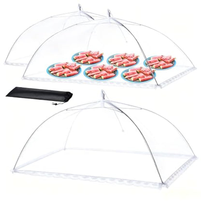 Food Covers for Outside Mesh, Food Nets for Outdoors, 3 Pack - size: 3 PACK (3*XXL)