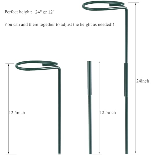 Plant Stake Support, Adjustable Height 12" or 24" for Garden Support Stake - size: 24inch