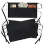 BOHARERS 4 Pack Waitress Apron With 3 Pockets-Black Server Aprons-Waiter Short Half Waist Servers Apron - color: A-4 Pack Black