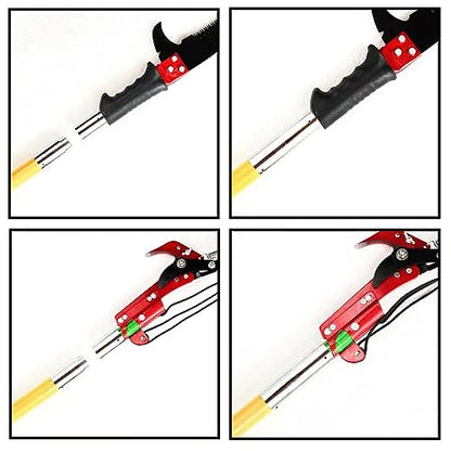 Pole Saw for Tree Trimming, 2-32 Feet, Red - color: Red32ft
