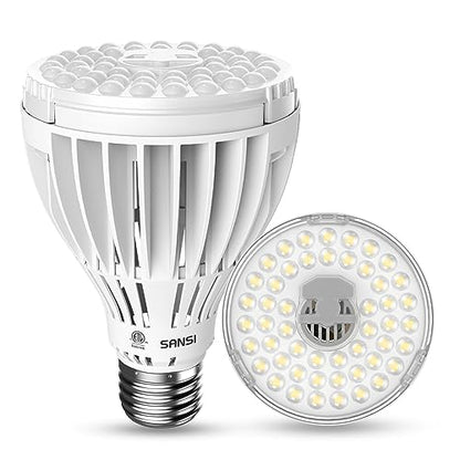SANSI 32W Grow Light Bulb for Indoor Plants, 350W Equivalent, Full Spectrum - size: PPFD 423