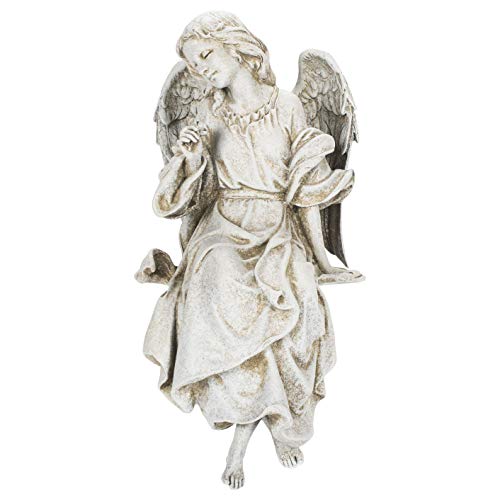 Joseph's Studio by Roman, 12.75" H Sitting Angel Garden Statue, Outdoor Decor