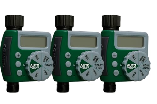 Orbit Programmable Digital Hose Watering Timer - 1 Outlet - Battery Powered - with LCD Screen - Built-in Rain Delay - Water-Resistant - 62061 (3-Pack 1 Outlet) - size: 1 Outlet (Pack of 3)