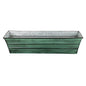 Achla Designs Galvanized Window Flower Box Planter-Green-Small (22" L x 6" W x 5" H) - color: Green, size: Small