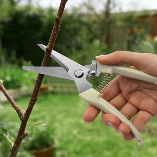 4 Pcs Garden Flower Shears Set, 6.9 inches - style: Yellow-4 Pcs