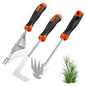 fishark Weed Puller Tool Set, 3 Pack Stainless Steel Manual Weeder