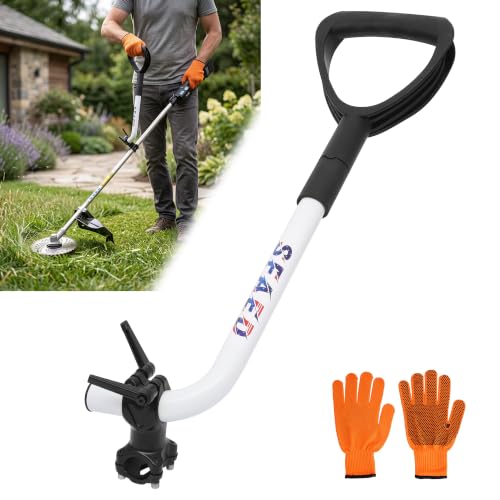 Weed Eater Handle Extension, Ergonomic Trimmer Grip, Easy Install String Trimmer Handle, Back-Saving Stable Support for Effortless Lawn Trimming, Lawn Care and Landscaping, 15.75"