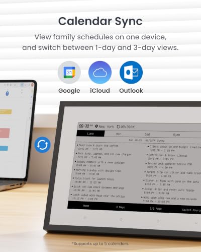 SwitchBot E-Ink Home Dashboard, WiFi Weather Station with Family Calendar