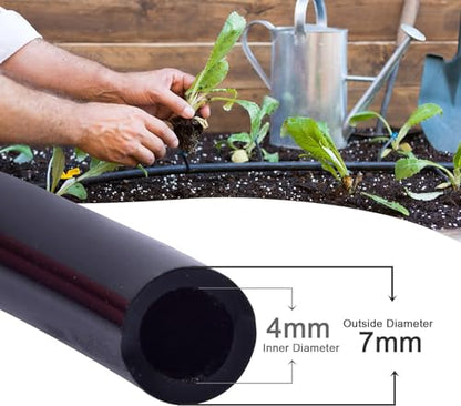 MIXC 400FT 1/4" Irrigation Tubing, 0.27" OD x 0.15" ID Drip Irrigation Hose - size: 400FT