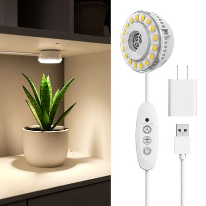 7W Small Grow Light for Indoor Plants with Timer and Dimming - size: 1-Head