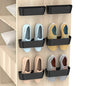6Pack Wall Shoe Rack, Adhesive or Screw Mount for RV, Black - color: SM03-Black-6