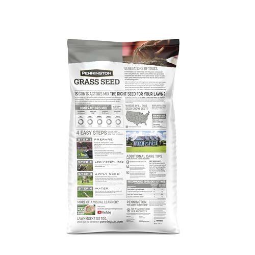 Pennington Contractors Central Grass Seed Mix, 20 lb - size: 20 LB