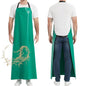 Heavy Duty Thicker Rubber Aprons Extra Long Oil & Chemical Resistant Unisex - color: Green