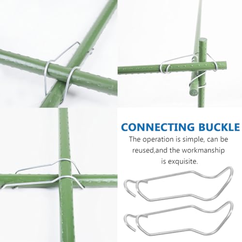 Yardwe Plant Climbing Support Buckle 50-Pack Adjustable Spring Clips for Garden Trellis Plant Clips for Climbing Plants Indoor Outdoor Stem Support Connecting Buckles