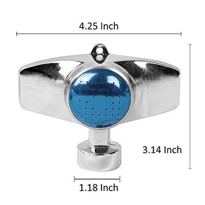 Hourleey 360 Degree Metal Spot Sprinkler, 2 Pack Circle Pattern Sprinkler with Gentle Water Flow for Small Area Yard Lawn Garden Watering, Coverage Up to 30FT (Blue) - size: 2 Pack