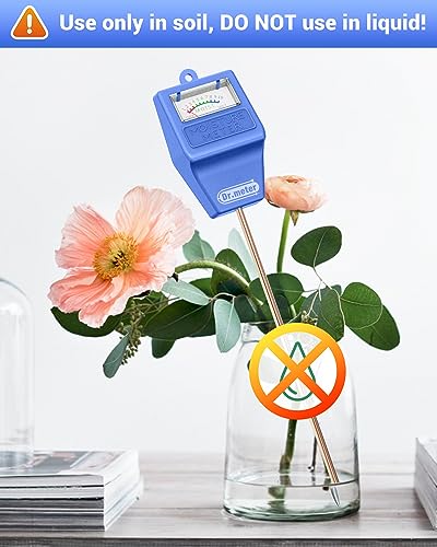 Dr.meter Long Probe Soil Moisture Meter Tester for Plants No Battery Needed - color: Blue