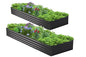 2PCS 9x3x1ft Galvanized Raised Garden Bed Kit,Metal Planter Box for Vegetables,Flowers,Herbs Durable Rust-Resistant Patio Gardening Beds,Black - color: Black, size: 9x3x1(2PCS)