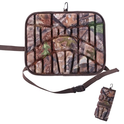 Hunting Seat Cushion with Waist Strap, Waterproof & Anti-Slip Outdoor Seat Cushions, Lightweight & Foldable EVA Padded for Benches, Bleachers, Hunting, Stadium Seating, Hiking - Maple Leaf - color: Maple Leaf