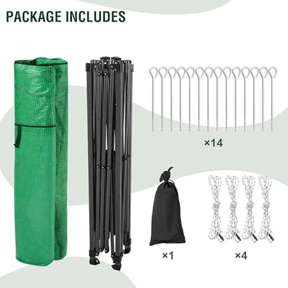 8.5 x 7 x 7 FT Walk-in Greenhouse, Portable Pop-up Greenhouse - style: 8.5x7x7FT Green