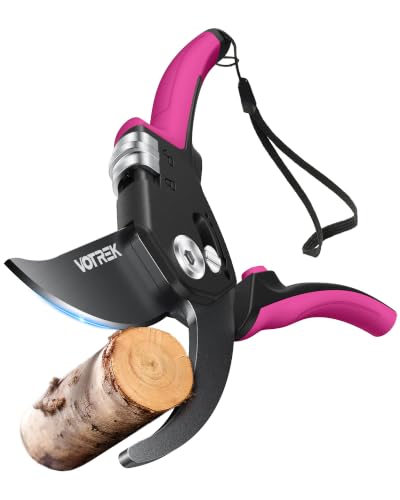 Garden Shears, Patented Stepless Handle Opening for All Hand Sizes - color: Pink