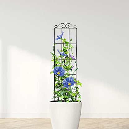 ARIFARO 4Pack 37.5'' Metal Garden Trellis for Climbing Plants Outdoor - size: 37.5 inches