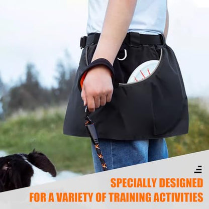 Dog Trainer Apron Shorts with Multi Pockets, Adjustable Waist Strap, Pet Handler Clothing for Dog Training and Outdoor Activities, Black L - color: Black-L