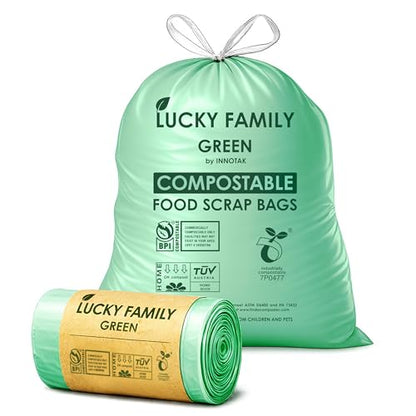 13 Gallon Drawstring Compost Bags for Kitchen Compost Bin, Compostable - color: 13 Gallon Drawstring, 25 count