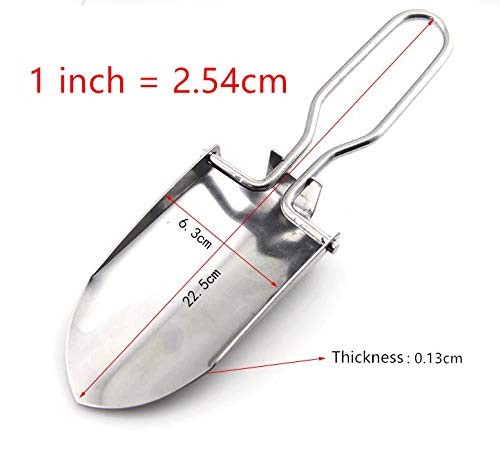 Toasis Garden Trowel Mini Outdoor Foldable Hand Shovel (Black-2pcs) - color: Black-2pcs