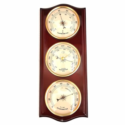 Classic Analog Weather Station-Home Barometers-Indoor Barometer-Barometer Hygrometer Thermometer-Traditional Weather Indicators-Home Decor.