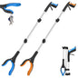 43 Inch Long Grabber Reacher Tool, 2 Pack Foldable for Seniors - size: Foldable 43" (2-Pack)