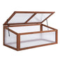 Outsunny Wooden Cold Frame Mini Greenhouse 39" x 26" x 16" Natural