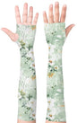 Gardening Sleeves for Women UV Sun Protection with Thumb Hole Anti-Scratch - color: Watercolor Flowers