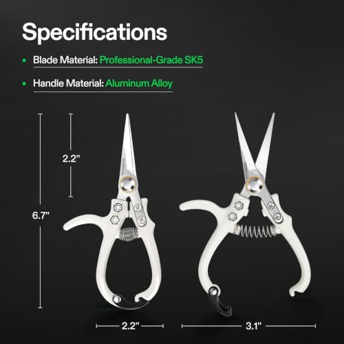 VIVOSUN Pruning Shears for Gardening, Q-Shaped Garden Scissors for Plants - style: Q-Shaped Pruner