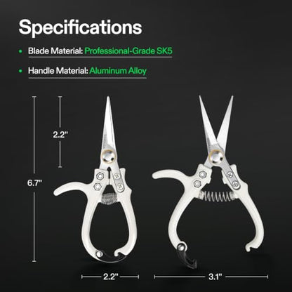 VIVOSUN Pruning Shears for Gardening, Q-Shaped Garden Scissors for Plants - style: Q-Shaped Pruner