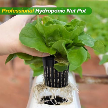 ZeeDix 2 Inch Net Pots for Hydroponics 50 Pack Net Cups Hydroponic Baskets - color: Black - 50 Pcs