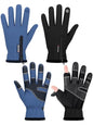 Bencailor Winter Fingerless Fishing Gloves - color: Black,Blue, size: Medium