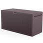 VINGLI 90 Gallon Lockable Durable Outdoor Storage Box, Brown - color: Brown
