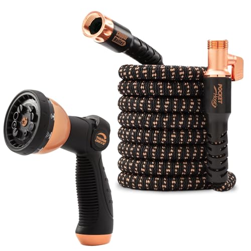 Pocket Hose 50 FT Copper Bullet Hose, 10-Pattern, 650psi - size: 50 Ft